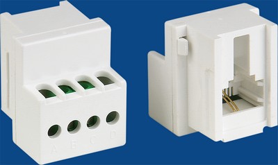 TM-2203 Cable RJ11 Voice keystone jack TM-2203 CAT3 Cable RJ11 Voice keystone jack RJ11/12 (CAT3) Voice Keystone Jacks