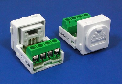 TM-4110 Clipsal Model Voice keystone jack TM-4110 Cat3 Clipsal Model Voice keystone jack - RJ11/12 (CAT3) Voice Keystone Jacks China manufacturer 
