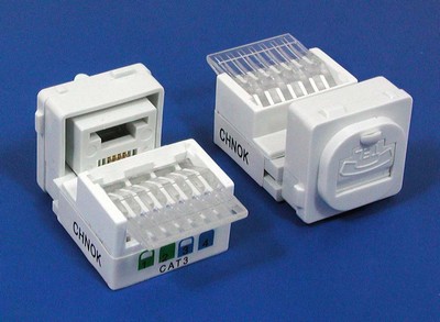 TM-4114 Cat3 Tooless Voice keystone jack TM-4114 Cat3 Tooless phone Voice keystone jack - RJ11/12 (CAT3) Voice Keystone Jacks manufactured in China 
