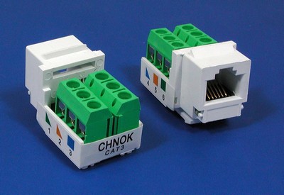 TM-6006 UTP Cat3 Voice keystone jack TM-6006 RJ11 UTP Cat3 Voice keystone jack - RJ11/12 (CAT3) Voice Keystone Jacks made in china 